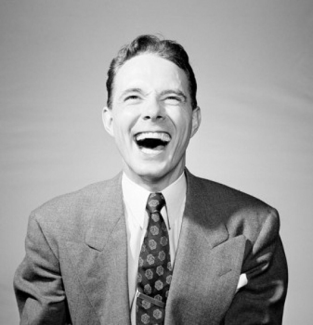 Young man laughing Canvas Art - (24 x 36)