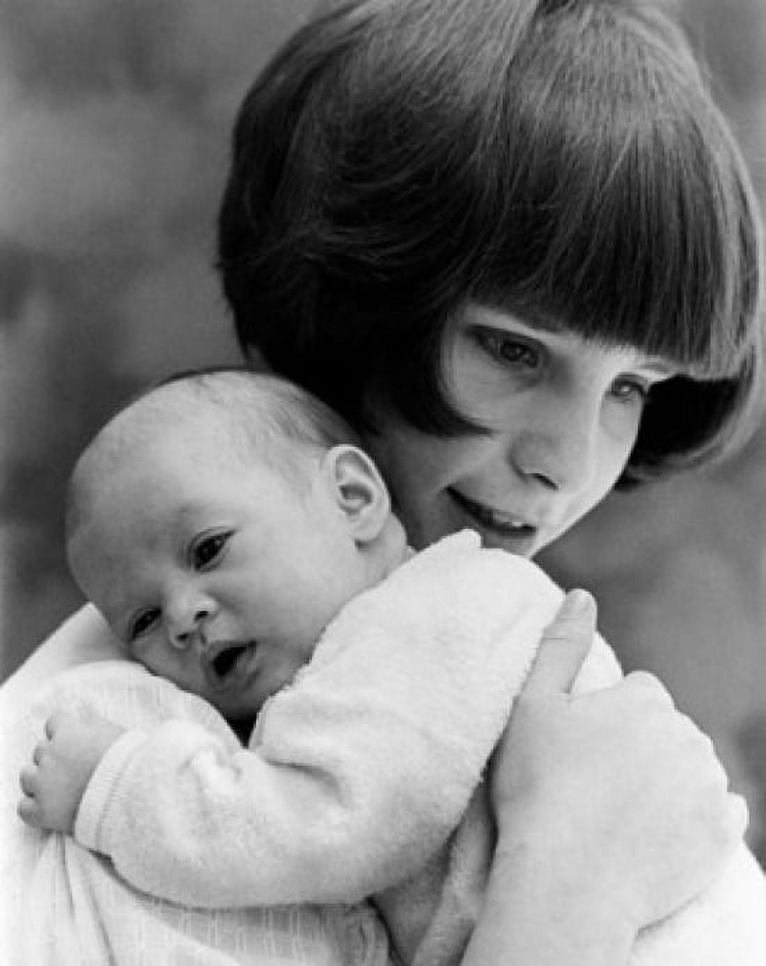 Young mother carrying baby Canvas Art - (18 x 24)