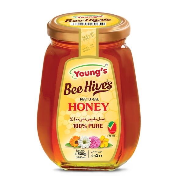 Young's Bee Hives Natural Honey, 500g