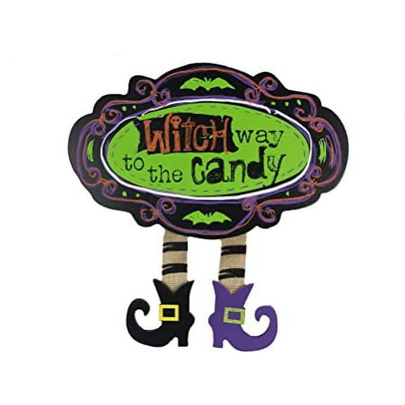 Young's Wood Witch Way Wall Plaque, 13.5"