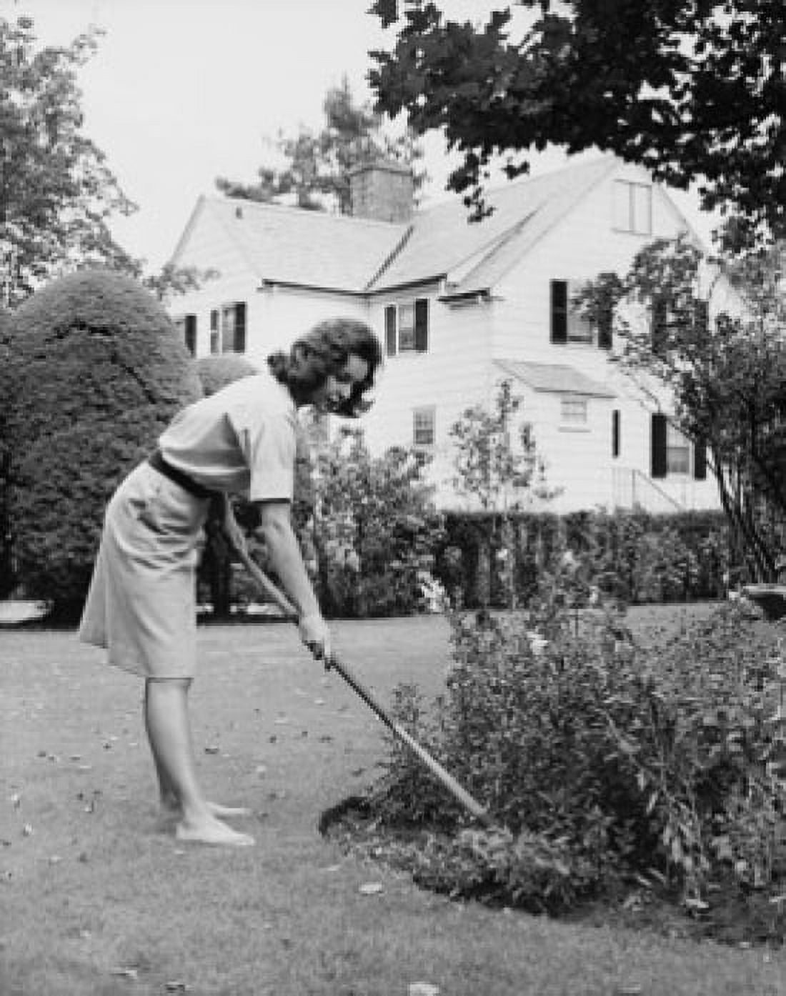 Young woman gardening Canvas Art - (24 x 36)