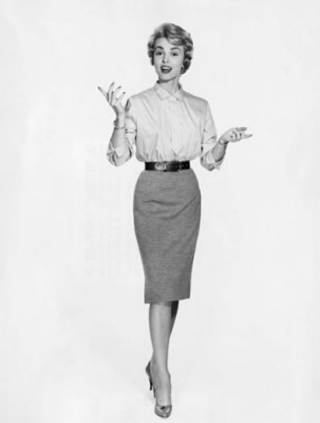 Young woman gesturing Canvas Art - (18 x 24)