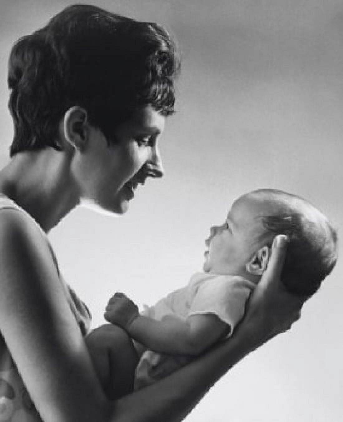 Young woman holding her son Canvas Art - (18 x 24)