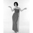 thumbnail image 1 of Young woman in evening dress, studio shot Poster Print (24 x 36), 1 of 4