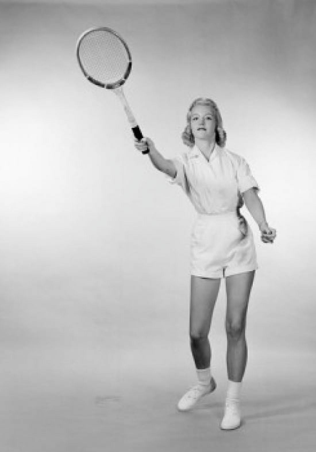 Young woman playing tennis Canvas Art - (18 x 24)