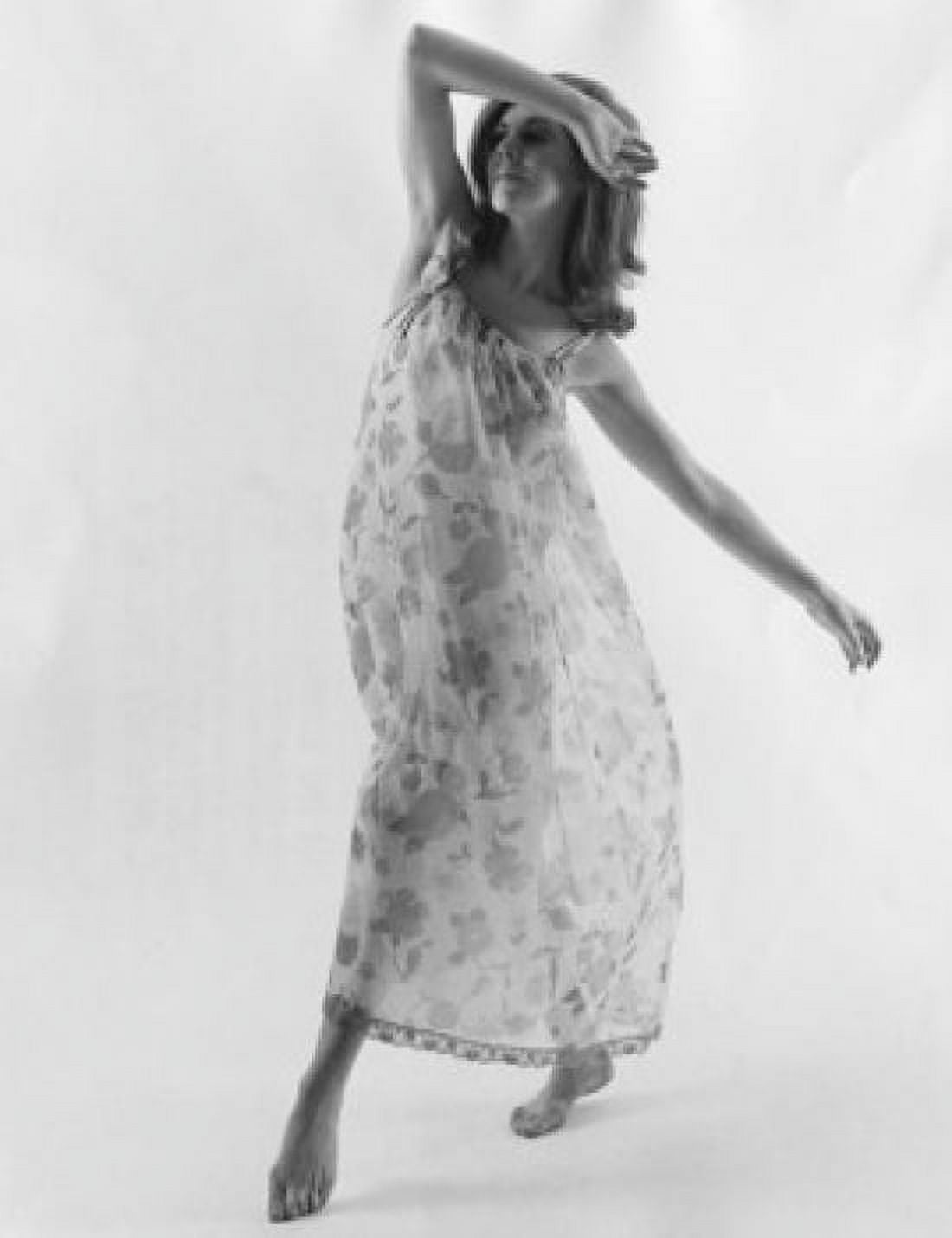 Young woman posing in a nightie Canvas Art - (18 x 24)