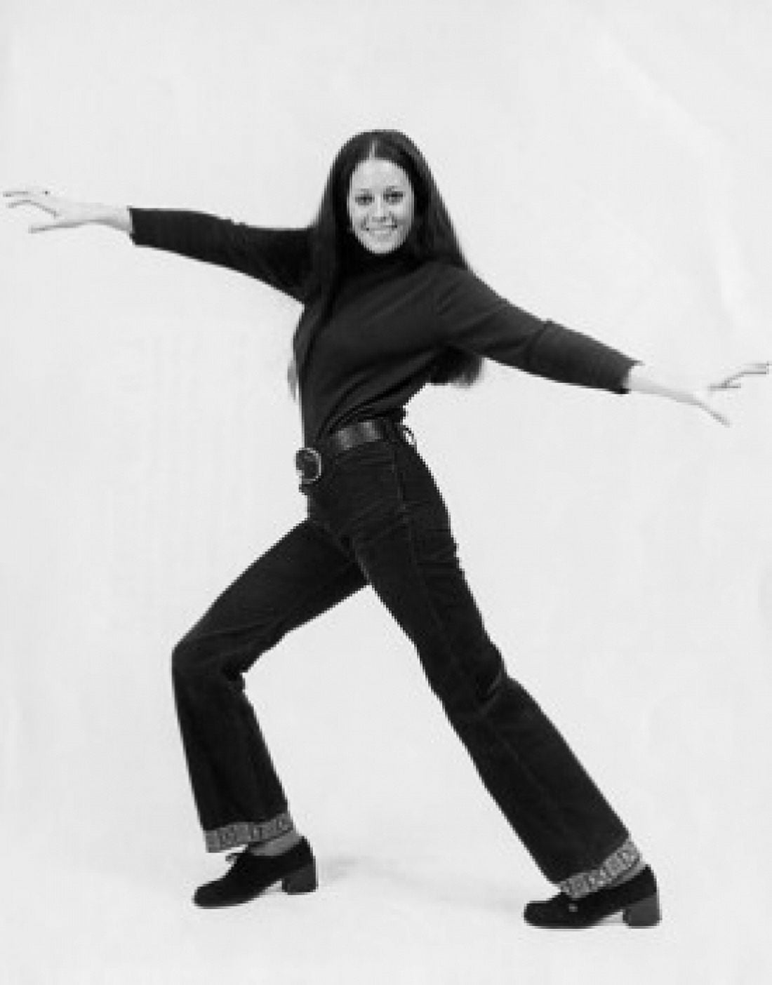 Young woman standing with her arms outstretched and smiling Canvas Art - (18 x 24)