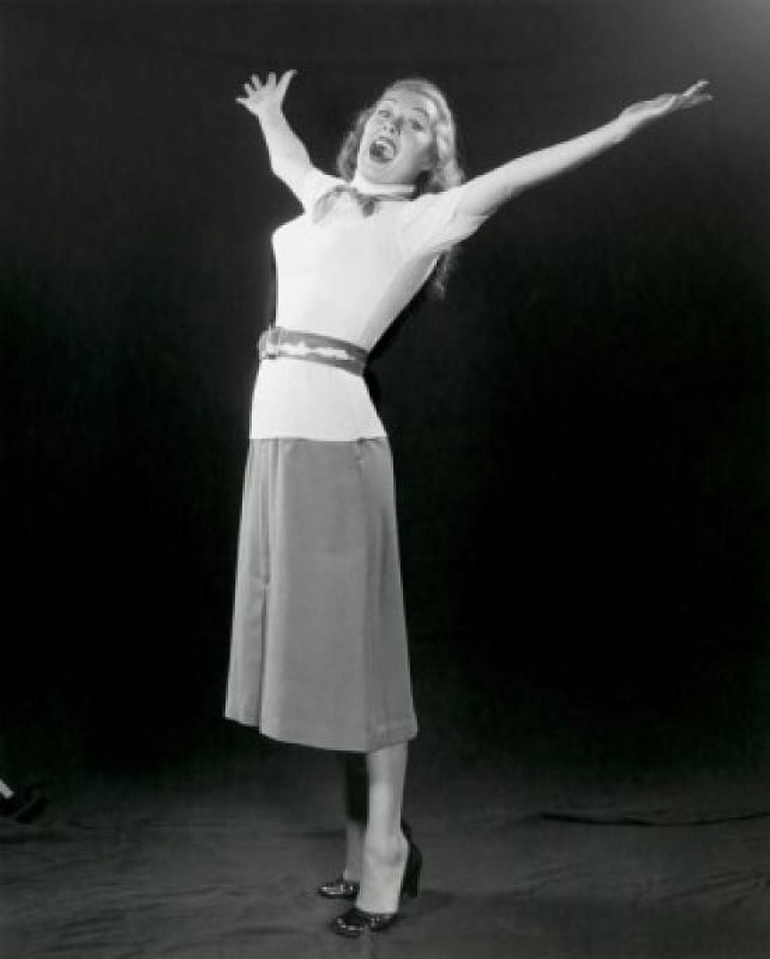 Young woman stretching her arms Canvas Art - (18 x 24)