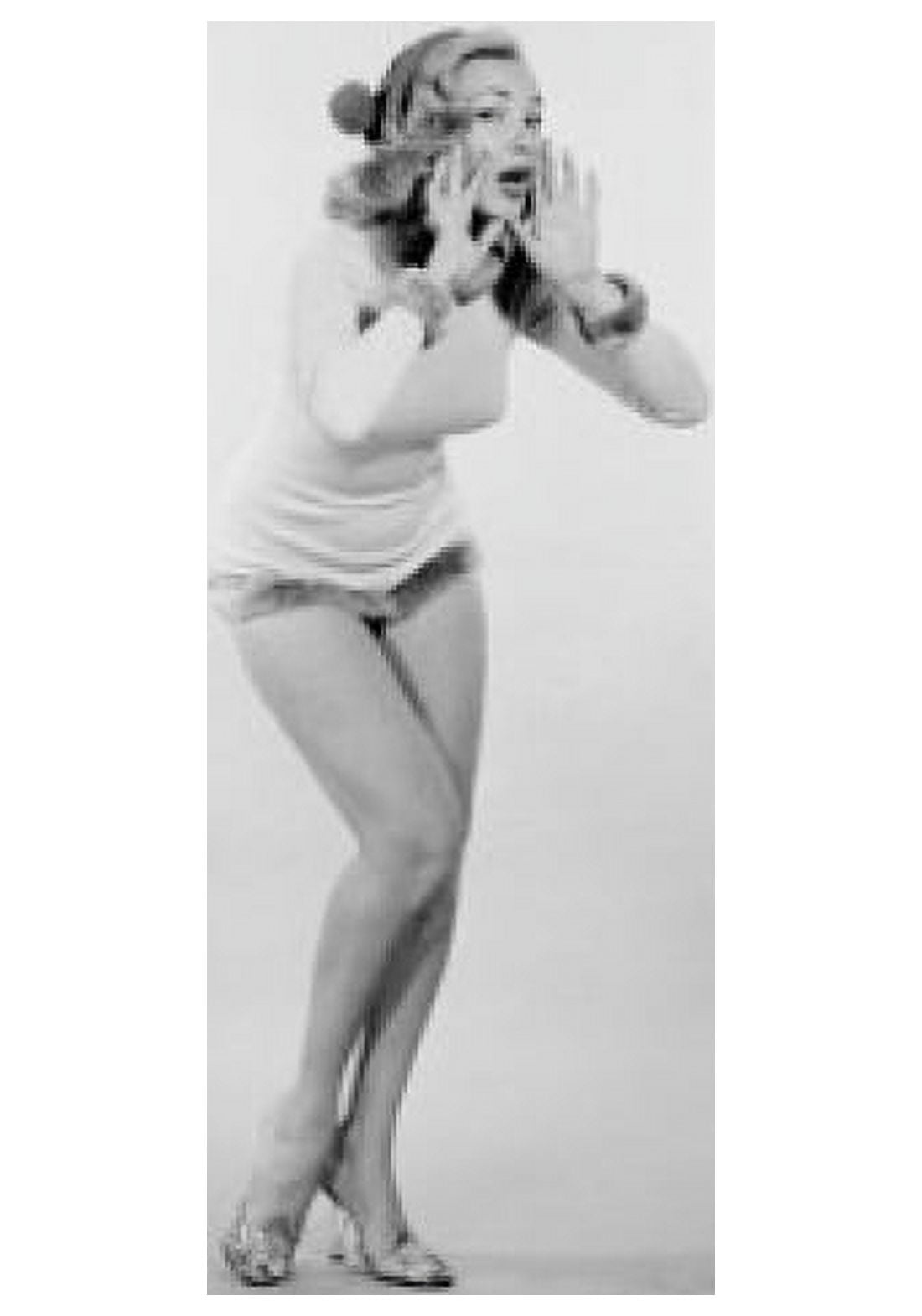Young woman wearing funny costume shouting Canvas Art - (18 x 24)