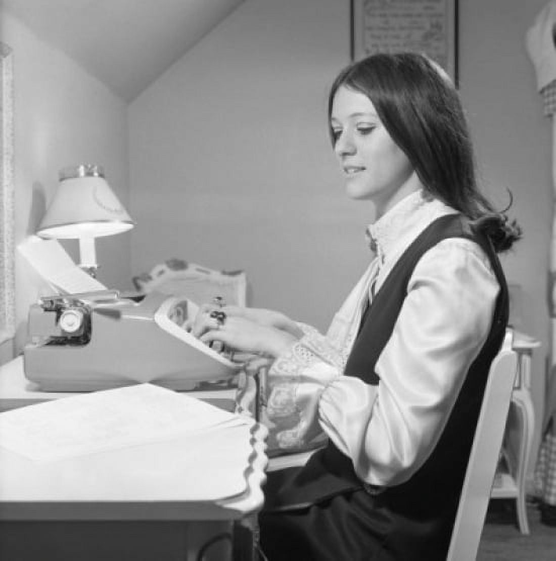 Young woman working in office Canvas Art - (24 x 36)