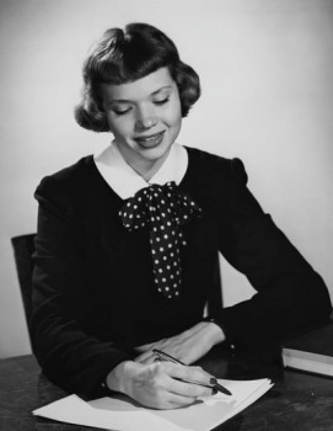 Young woman writing a letter Canvas Art - (18 x 24)