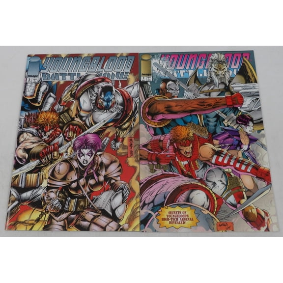 Youngblood Battlezone #1-2 VF/NM complete series Rob Liefeld - battle zone ; Image