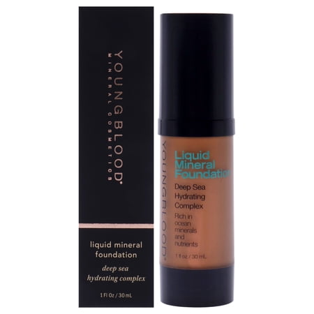 Youngblood Liquid Mineral Foundation - Chestnut , 1 oz Foundation