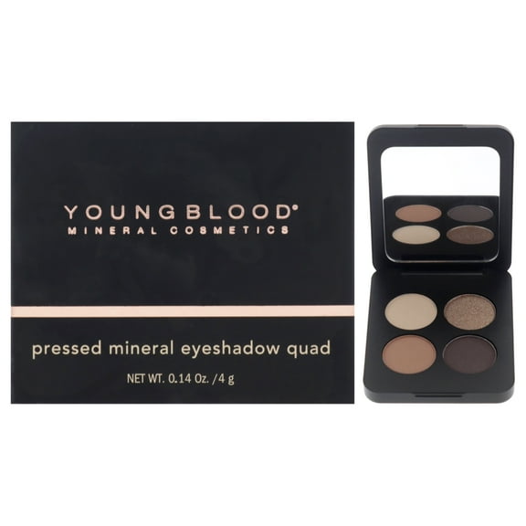 Youngblood Pressed Mineral Eyeshadow Quad - Taupe Smoke , 0.14 oz Eye Shadow