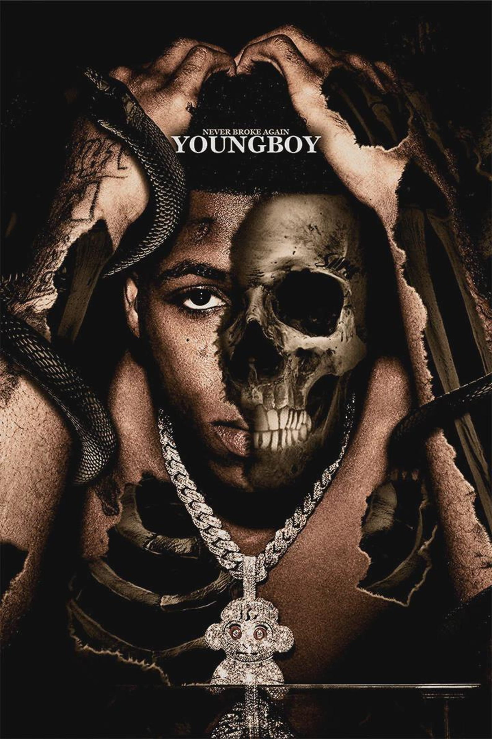 Youngboy Music Never Rapper Broke Again Poster – Dark Hip Hop Style ...