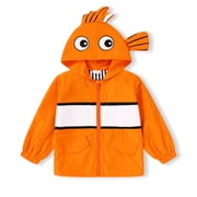 Younger Tree Baby Boy Girl Raincoat Kid Cute Cartoon Hoodie Zipper Rain Jacket Outfits for 18-24 Months