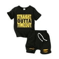 thumbnail image 1 of Younger Tree Baby Boy Kid Summer Outfits Set Short Sleeve T-Shirt Shorts Clothes Set for 3-4T, 1 of 8