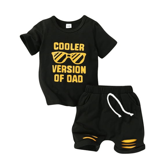 Younger Tree Baby Boy Kid Summer Outfits Set Short Sleeve T-Shirt Shorts Clothes Set for 3-4T