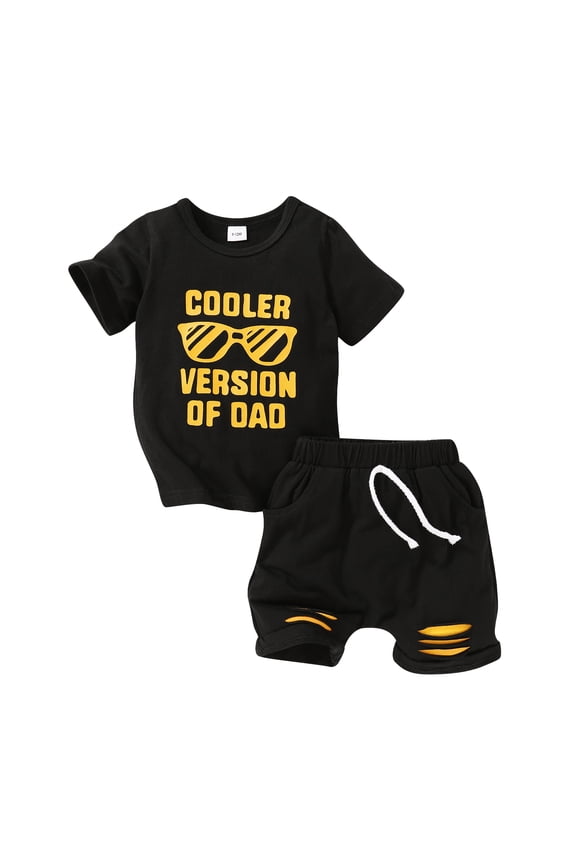 Baby Boy Kid Summer Outfits Set Short Sleeve T-Shirt Shorts Clothes Set for 3-4T
