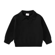 Younger Tree Baby Boy Sweater Toddler Fall Knit V Neck Pullover Long Sleeve Top Sweatshirt Clothes for 12-18 Months