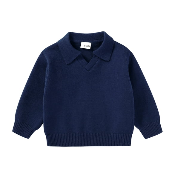Younger Tree Baby Boy Sweater Toddler Fall Knit V Neck Pullover Long Sleeve Top Sweatshirt Clothes for 3-4T