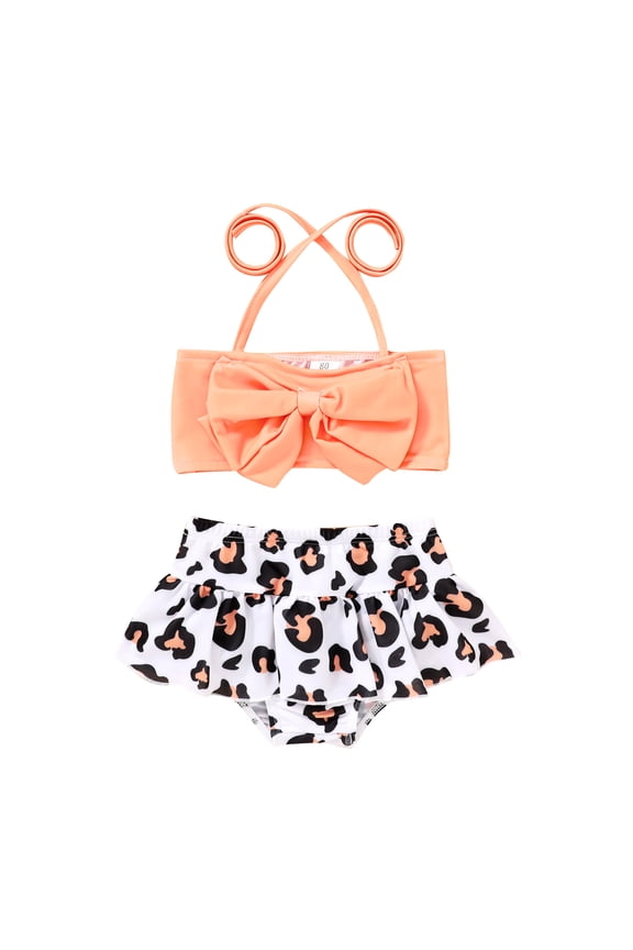 Baby Girl Bikini Swimsuits Set Kid Summer Beach Swimwear 2 Piece Bathing Suit for 3-4T