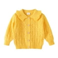 thumbnail image 1 of Younger Tree Baby Girl Cardigan Sweaters Long Sleeve Button Closure Knitted Cable Cardigan Coat for 6-9 Months, 1 of 10