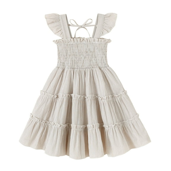 Younger Tree Baby Girl Dress Kid Summer Clothes Sleeveless Flower Beach Boho Princess Sundress for4-5T