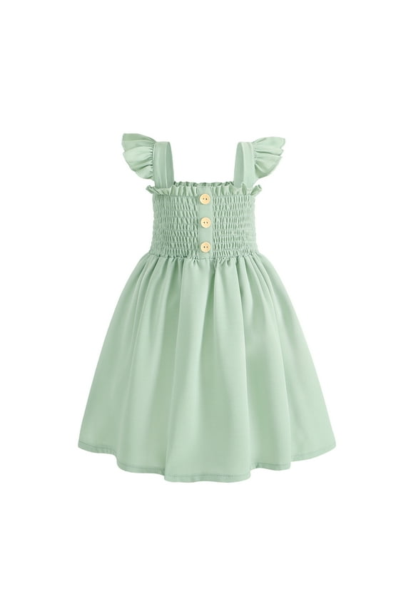 Baby Girl Dress Kid Summer Sleeveless Beach Casual A-line Sundress for 18-24 Months