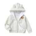 thumbnail image 1 of Younger Tree Baby Girl Hoodie Clothes Fall Winter Long Sleeve Zip Fleece Jacket Coat with Pocket for 3-4T, 1 of 7