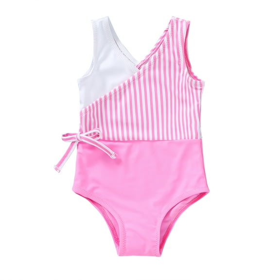 Younger Tree Baby Girl One-Piece Swimsuits Kid Summer Beach Sleeveless Bathing Suit for 4-5T