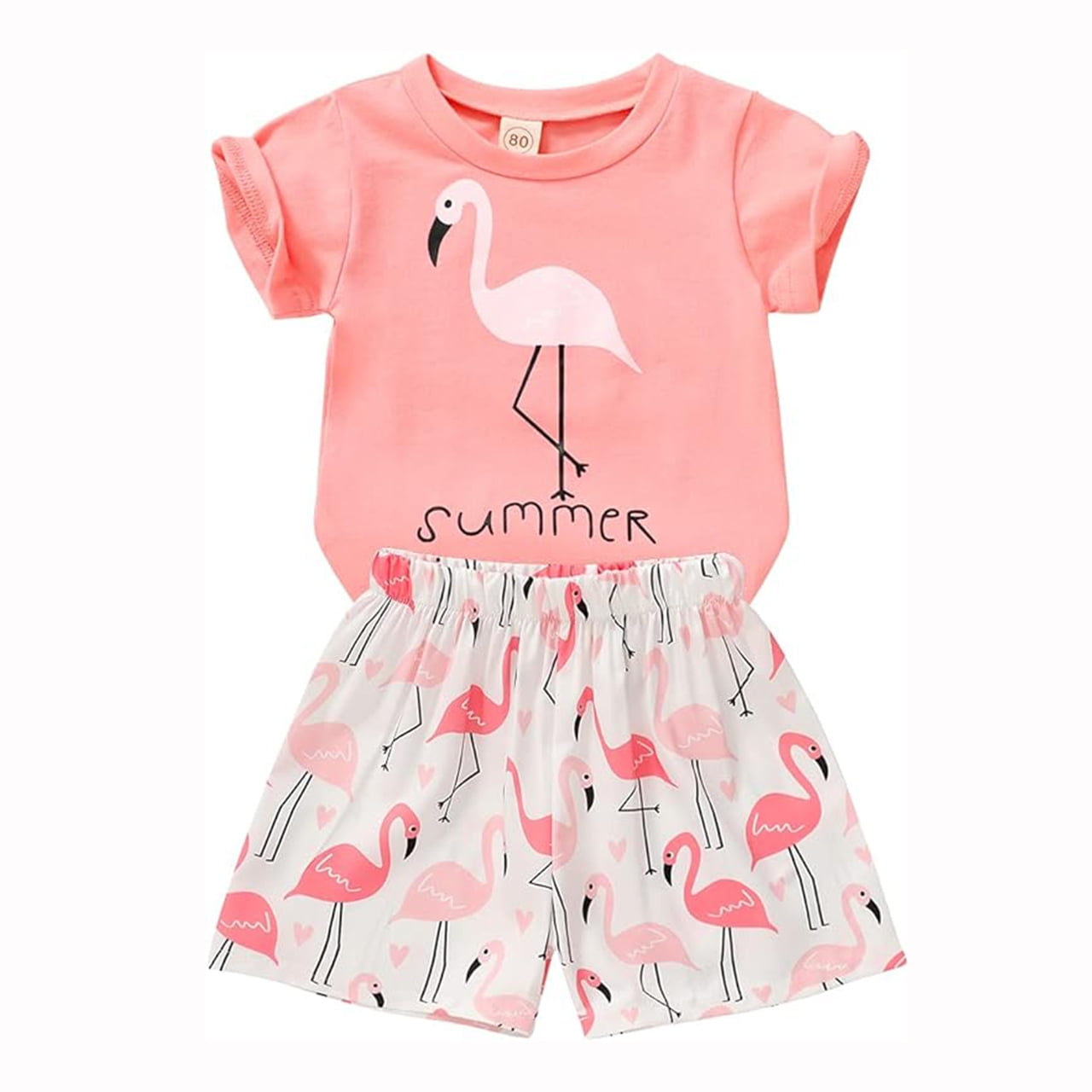 Baby Girl Summer Clothes Outfits Toddler Short Sleeve T-Shirt Shorts 2pcs Set for 4 Years