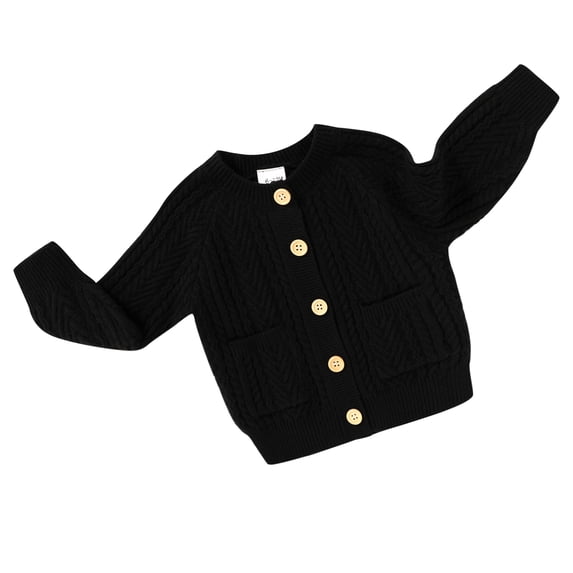 Younger Tree Baby Girl Sweater Fall Winter Solid Long Sleeve Button Knit Cardigan Clothes for 2-3T