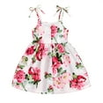thumbnail image 1 of Younger Tree Baby Girls Summer Sling Dress Kid Vintage Floral Casual Sleeveless Dress Clothes for 2-3T, 1 of 6
