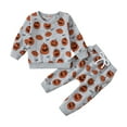 thumbnail image 1 of Younger Tree Baby Halloween Pumpkin Clothes Outfits Toddler Boy Girl Long Sleeve Sweatshirt Tops Pants Set,3-6 Months, 1 of 7