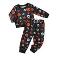 thumbnail image 1 of Younger Tree Baby Halloween Pumpkin Clothes Outfits Toddler Boy Girl Long Sleeve Sweatshirt Tops Pants Set for 2-3T, 1 of 8