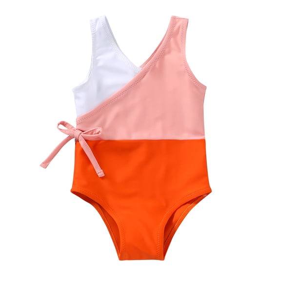 Younger Tree Baby Toddler Girl One Piece Swimsuits Kid Summer Beach Sleeveless Bathing Suit for 5-6T
