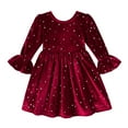Younger Tree Christmas Dresses for Baby Girls Fall Winter Long Sleeve