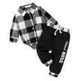 thumbnail image 1 of Younger Tree Infant Toddler Baby Boy Clothes Set Newborn Long Sleeve Flannel Plaid Bodysuit Pants Fall Winter Outfits for 12-18 Months, 1 of 8