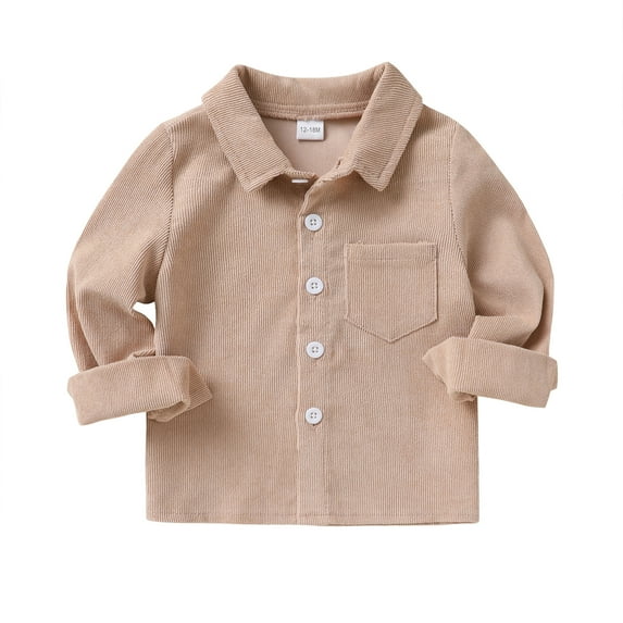 Younger Tree Little Boy Girl Fall Flannel Shirt Kid Baby Long Sleeve Button Down Plaid Shirts for 3-4T