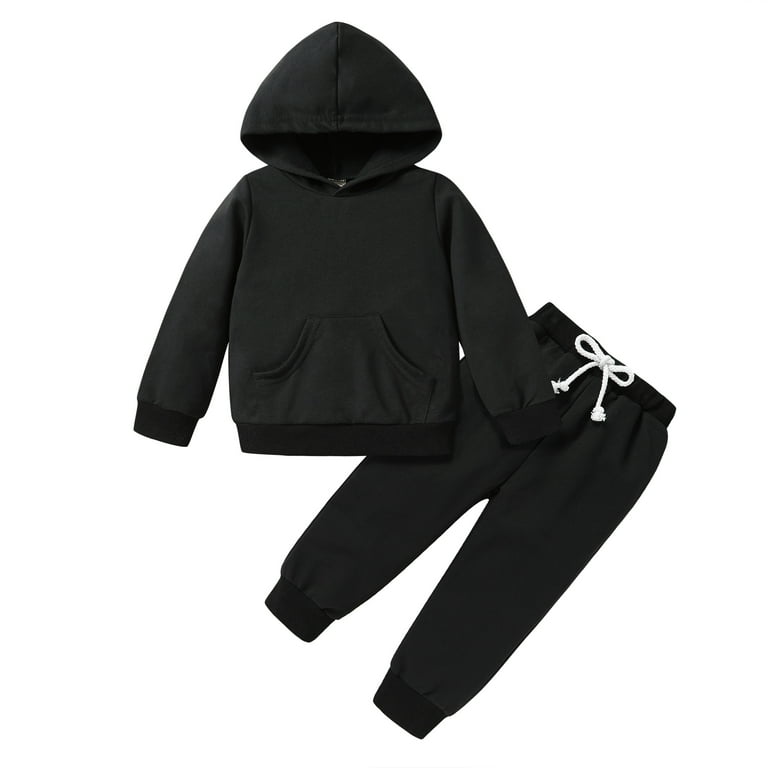 Younger Tree Little Boys Girls Fall Winter Sweatsuit Clothes Outfits Long Sleeve Hoodie Top and Long Sweatpants Set for 4 5T