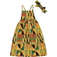 thumbnail image 1 of Younger Tree Little Girl African Dashiki Ankara Dresses Clothes Outfit Set,Size 0 Months-8T, 1 of 7