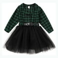 thumbnail image 1 of Younger Tree Little Girl Buffalo Plaid Tutu Skirt Party Princess Dress Christmas Clothes Outfits for 7-8T, 1 of 6