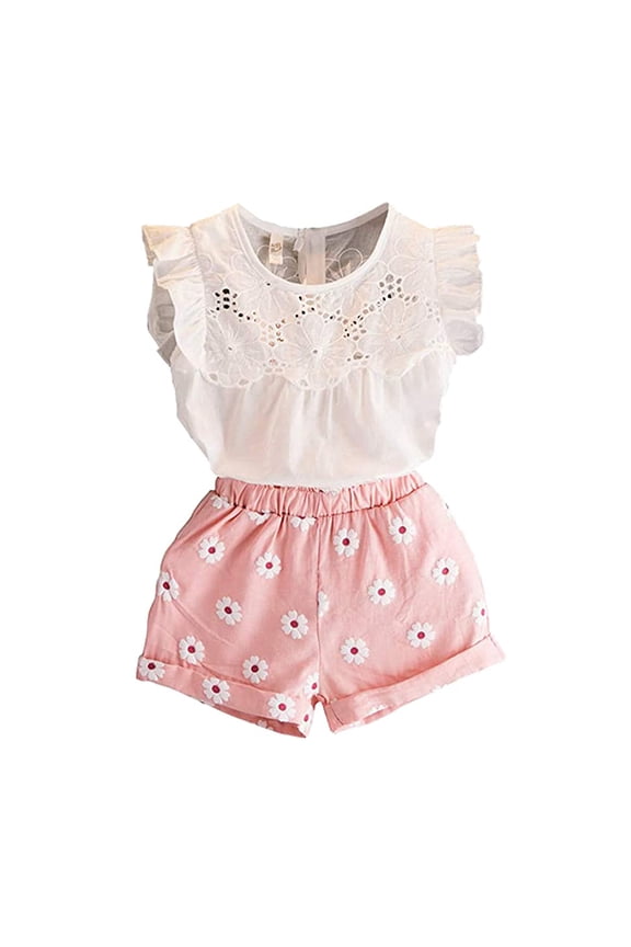 Summer T-Shirt and Shorts Outfit Set (2T)