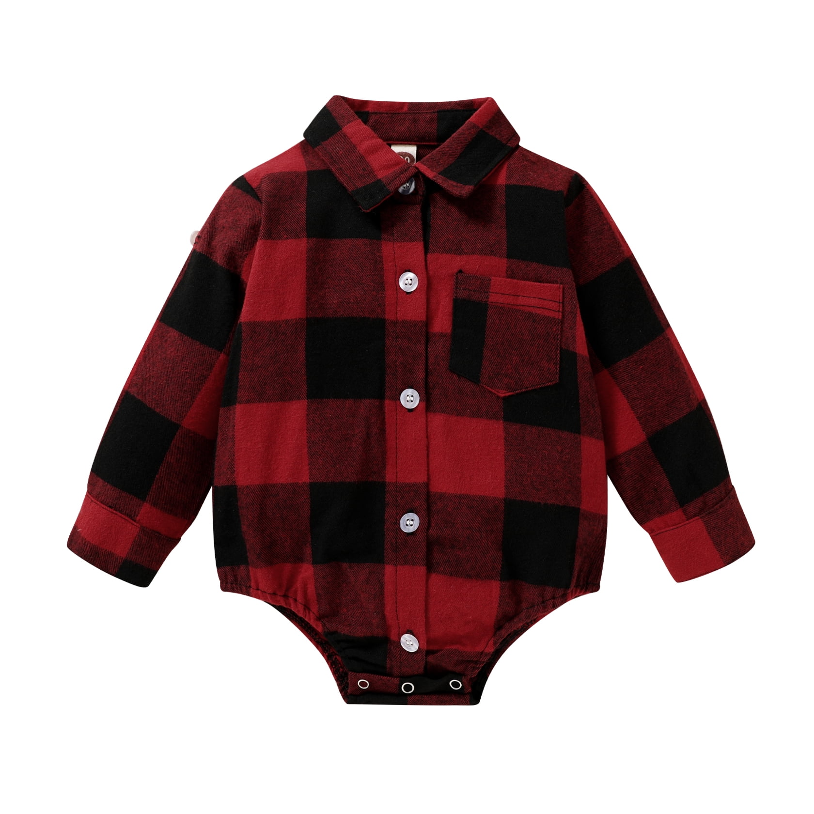 Younger Tree Toddler Baby Boy Girl Flannel Shirt Newborn Long Sleeve