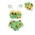 thumbnail image 1 of Younger Tree Toddler Baby Girl Bikini Swimsuits Set Summer Beach Swimwear 3 Piece Bathing Suit for 12-18 Months, 1 of 6
