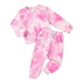 thumbnail image 1 of Younger Tree Toddler Baby Girl Sweatshirt Set Kid Fall Long Sleeve Crew Neck Sweatsuit Clothes Outfits for 2-3T, 1 of 8