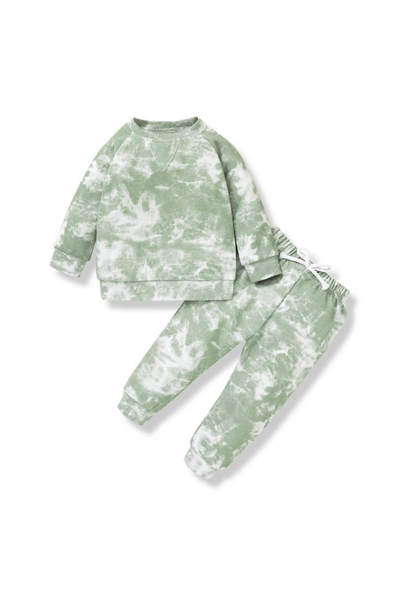 Toddler Baby Girl Sweatshirt Set Kid Fall Long Sleeve Tie Dye Clothes Outfits for 3-4T