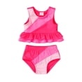 thumbnail image 1 of Younger Tree Toddler Baby Girls Summer Swimsuit Cute Sleeveless Swimwear Two-Piece Suit Beach Bikini for 12-18 Months, 1 of 7