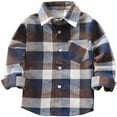 thumbnail image 1 of Younger Tree Toddler Boy Girl Fall Flannel Shirt Kid Baby Long Sleeve Button Down Plaid Shirts,Size 12 Months-7T, 1 of 2